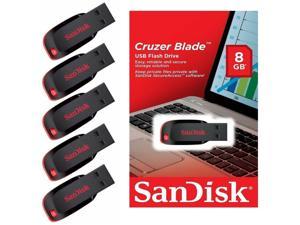 Lot of 5 SanDisk 8GB Cruzer Blade USB Flash Drive Memory SDCZ50-008G-B35