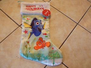 New ! 20" Long Disney Nemo Happy Holidays Christmas Stocking New ! 20" Long Disney Nemo Happy Holidays Christmas Stocking