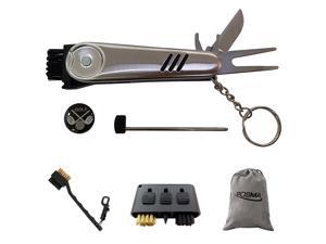 Posma CA020AX Bundle set 6 In 1 Golf Multi Function All In One Golfers Tool + Double Sided Golf Club Cleaning Brush + 3-way Retractable Golf Club Cleaning Brush + Flannel Storage Bag/Gift Bag Posma CA020AX Bundle set 6 In 1 Golf Multi Function All In One Golfers Tool + Double Sided Golf Club Cleaning Brush + 3-way Retractable Golf Club Cleaning Brush + Flannel Storage Bag/Gift Bag