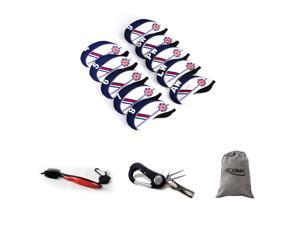 Posma CC040H Golf Plastic Iron Club Head Cover - Set of 10 bundle set with 1pc 5 In 1 Golf Multi Function All In One Golfers Tool + 1pc groove double-side brush + 1pc flannel storage bag Posma CC040H Golf Plastic Iron Club Head Cover - Set of 10 bundle set with 1pc 5 In 1 Golf Multi Function All In One Golfers Tool + 1pc groove double-side brush + 1pc flannel storage bag