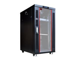 22U 32" Deep IT Free Standing Server Rack Cabinet Enclosure. Temperature Control System, Casters, LCD-Screen, PDU and Other Accessories Included - Over $ 150 Value