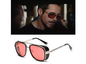 Sunglasses Men Mirrored Designer Brand Women Glasses Vintage Red lens-Color Random Sunglasses Men Mirrored Designer Brand Women Glasses Vintage Red lens-Color Random