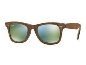 Ray-Ban Unisex 0RB2140 Wayfarer Sunglasses - Size - 50 (Green Mirror Green)