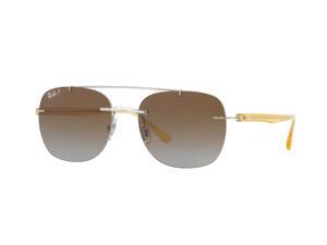 Ray-Ban 0RB4280 Rimless Square Unisex Sunglasses - Size 55 (Polar Brown Gradient/Transparent) Ray-Ban 0RB4280 Rimless Square Unisex Sunglasses - Size 55 (Polar Brown Gradient/Transparent)