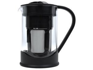 Spigo Cold Brew Coffee Maker with Borosilicate Glass Pitcher, Black, 1 Liter, 8x5 Inches