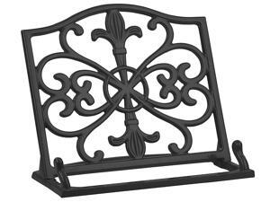 Home Basics Cast Iron Fleur De Lis Cookbook Stand, Black, 10.5x5.5x9 Inches Home Basics Cast Iron Fleur De Lis Cookbook Stand, Black, 10.5x5.5x9 Inches