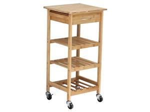 Oceanstar Bamboo Kitchen Trolley