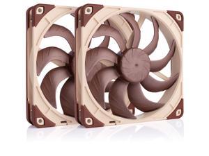 Noctua NF-A14x25 G2 PWM Sx2-PP, Dual Fan Set for Push-Pull and Side-by-Side Applications (Brown)