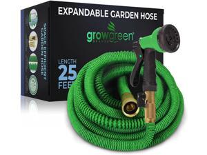 GrowGreen Flexible Garden Hose, New and Improved 25ft (Green)