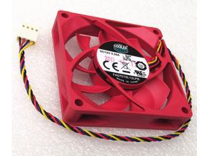 2pcs  70mm Pwm fan 7015 7cm fan 4-wire temperature control speed regulation fa07015l12lpb 12V 0.25A
