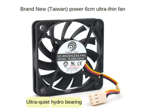 PLA06010S12L  6cm cm CPU Fan Ultra-Quiet 6010 12V 0.11A 3-pin Case Fan Hydro Bearing Ultra-Thin cooling Fan