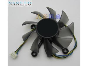 R128015SU 75mm 4pin 4 x 43mm EAH5830/6850/8600/9800 GTS 260/450/460 HD7850 graphics card cooling fan