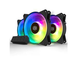 Cooler Master Master Fan MF120R Addressable RGB 120mm Fan, 3 in 1 with ARGB LED Controller, Independently-Controlled LED. R4-120R-203C-R1