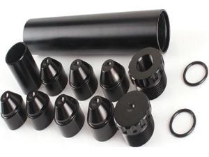 13pcs/set 6 inch 1/2-28 Aluminum Fuel Trap Solvent Filter for NAPA 4003 WIX 24003 Filters Black