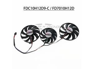 For ASUS Radeon RX 5600/RX 5700/RX 5700XT TUF Gaming graphics cooling fan FDC10H12D9-C & FD7010H12D (2 large and 1 small fans)