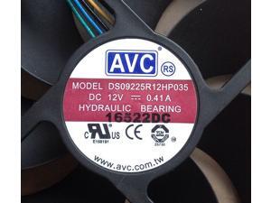 AVC DS09225R12HP035 with 12V 0.41A 9225 9025 9cm 9.2cm 92*92*25mm 4-Wires radiating fan square cooler AVC DS09225R12HP035 with 12V 0.41A 9225 9025 9cm 9.2cm 92*92*25mm 4-Wires radiating fan square cooler