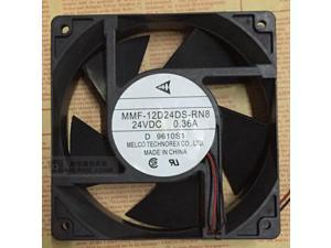 Original Melco 12CM 120*38mm MMF-12D24DS-RN8 24V 0.36A 2 Wires 2 Pins inverter Fan for PLC ABB Yaskawa device