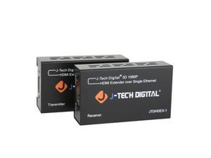J-Tech Digital HDMI Extender By Single Cat 5E/6/7 Full Hd 1080P With Deep Color, EDID Copy, Dolby Digital/DTS