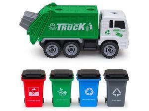 white garbage truck toy