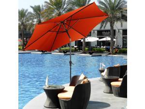 Costway 9FT Patio Umbrella Patio Market Steel Tilt W/ Crank Outdoor Yard Garden Orange Costway 9FT Patio Umbrella Patio Market Steel Tilt W/ Crank Outdoor Yard Garden Orange