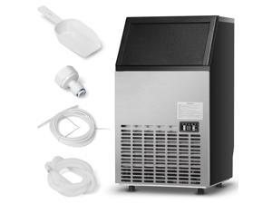 Costway Built-In Stainless Steel Commercial 110Lbs/24H Ice Maker Portable Ice Machine