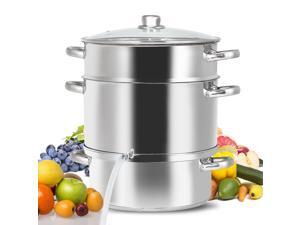 Costway 11-Quart Stainless Fruit Juicer Steamer Stove Top w/ Tempered Glass Lid Costway 11-Quart Stainless Fruit Juicer Steamer Stove Top w/ Tempered Glass Lid