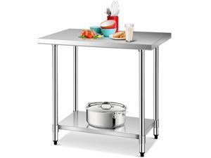 24''x36''Stainless Food Prep Work Table Commercial Kitchen Worktable 24''x36''Stainless Food Prep Work Table Commercial Kitchen Worktable
