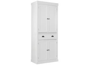 Bestcomfort Kitchen Cabinet Pantry Cupboard Freestanding w/Shelves White