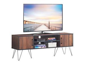 TV Stand Media Center Storage Cabinet & Shelf Hold up to 60''TV W/ Metal leg