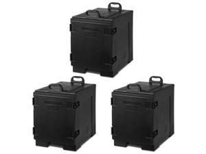 Costway 3 Pack EndLoading Insulated Food Pan Carrier Hot Cold