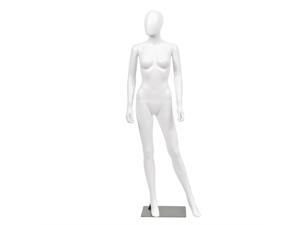Costway Female Mannequin Egghead Plastic Full Body Dress Form Display