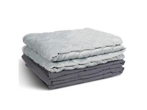 15lbs Weighted Blanket 100% Cotton w/ Super Soft Crystal Cover