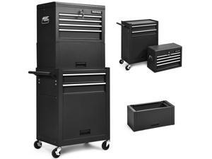 Costway High Capacity 6-Drawer Rolling Tool Chest Storage Cabinet Toolbox Combo w/ Riser Costway High Capacity 6-Drawer Rolling Tool Chest Storage Cabinet Toolbox Combo w/ Riser