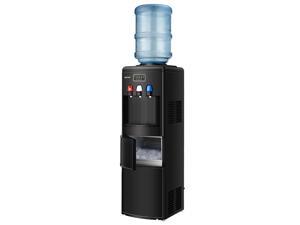Costway Top Loading Water Dispenser Built-In Ice Maker Machine Black Costway Top Loading Water Dispenser Built-In Ice Maker Machine Black