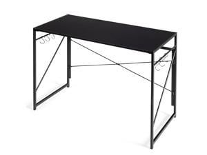 Costway Folding Computer Desk Writing Study Table w/6 Hooks Home Office Black