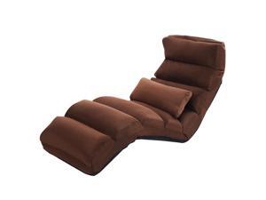 Costway Folding Lazy Sofa Chair Stylish Sofa Couch Beds Lounge Chair W/Pillow Coffee New Costway Folding Lazy Sofa Chair Stylish Sofa Couch Beds Lounge Chair W/Pillow Coffee New