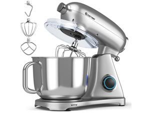 Costway 7 Qt Electric Tilt-Head Food Stand Mixer 3 Attachment w/Power Hub Silver Costway 7 Qt Electric Tilt-Head Food Stand Mixer 3 Attachment w/Power Hub Silver