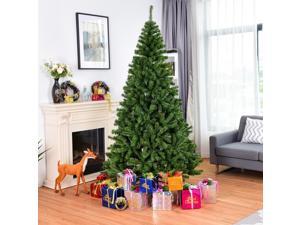 Costway 7.5FT PVC Christmas Tree 1346 Tips Hinged Solid Metal Leg