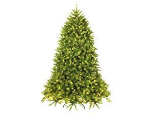 Costway 5ft Pre-lit PVC Christmas Fir Tree Hinged 8 Flash Modes