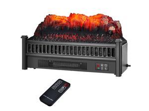 Costway 23''  Electric Fireplace Log Set Heater W/ Remote Control Realistic Flame 1400W