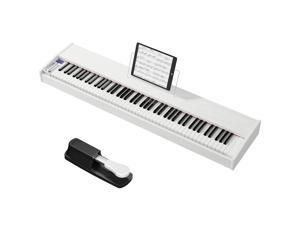 Sonart 88Key Full Size Digital Piano Weighted Keyboard w Sustain Pedal White