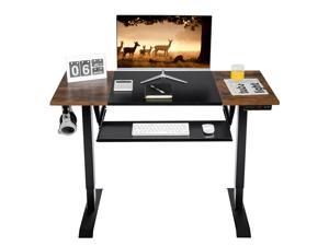 Costway 48'' Electric Sit to Stand Desk Adjustable Workstation w/ Keyboard Tray