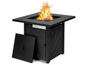 tacklife 28 in square gas fire pit