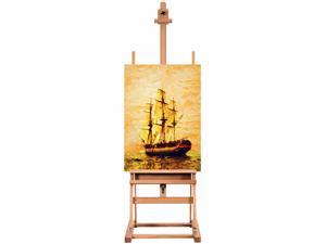 Wood H-Frame Floor Easel Artist Painting Display Studio Fully Adjustable w/ Tray Wood H-Frame Floor Easel Artist Painting Display Studio Fully Adjustable w/ Tray
