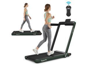 2.25HP 2 in 1 Folding Jogging Machine Treadmill Dual Display W/Speaker Bluetooth Green 2.25HP 2 in 1 Folding Jogging Machine Treadmill Dual Display W/Speaker Bluetooth Green