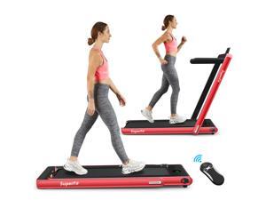 2.25HP 2 in 1 Folding Treadmill W/Bluetooth Speaker Remote Control Home Gym Red 2.25HP 2 in 1 Folding Treadmill W/Bluetooth Speaker Remote Control Home Gym Red