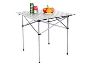 28"x28" Roll Up Portable Folding Camping Square Aluminum Picnic Table w/Bag 28"x28" Roll Up Portable Folding Camping Square Aluminum Picnic Table w/Bag