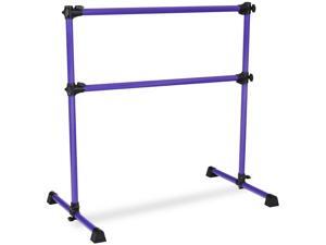 4' Portable Double Freestanding Ballet Barre Stretch Dance Bar Height Adjustable 4' Portable Double Freestanding Ballet Barre Stretch Dance Bar Height Adjustable