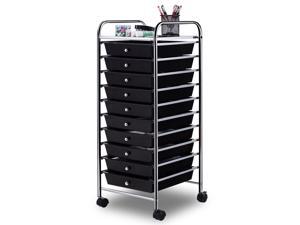 10 Drawer Rolling Storage Cart Scrapbook Paper Office School Organizer Black 10 Drawer Rolling Storage Cart Scrapbook Paper Office School Organizer Black
