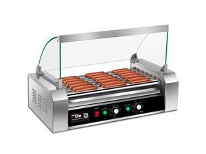 Commercial 18 Hot Dog Grill Cooker Machine Stainless steel 7 Roller W/ cover Commercial 18 Hot Dog Grill Cooker Machine Stainless steel 7 Roller W/ cover